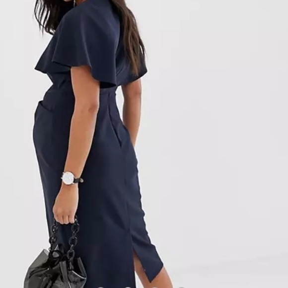 ASOS maternity dress navy size 2 - Picture 2 of 7